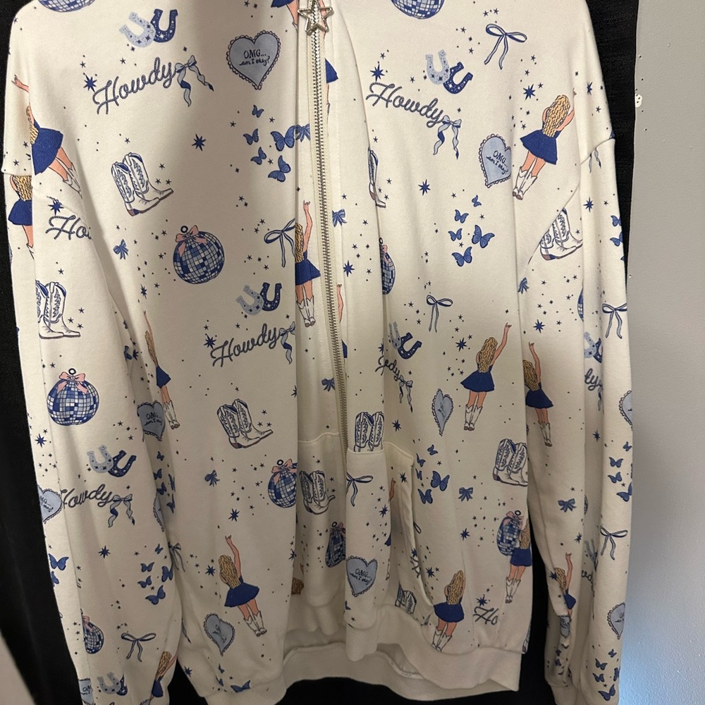 Megan Moroney Jacket with Blue Print
